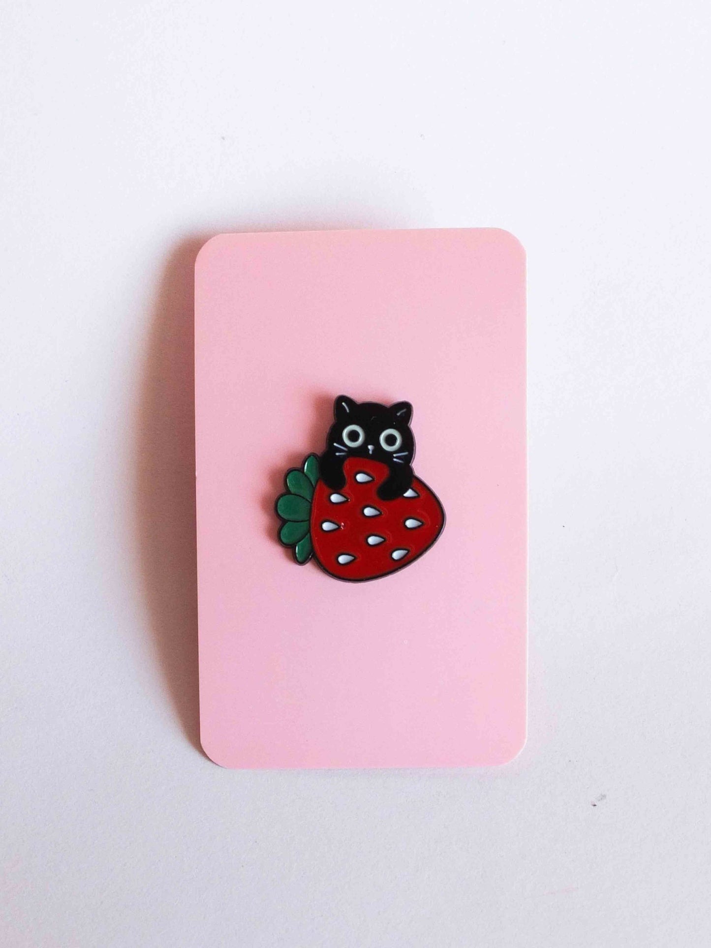 Strawberry Cat Pins